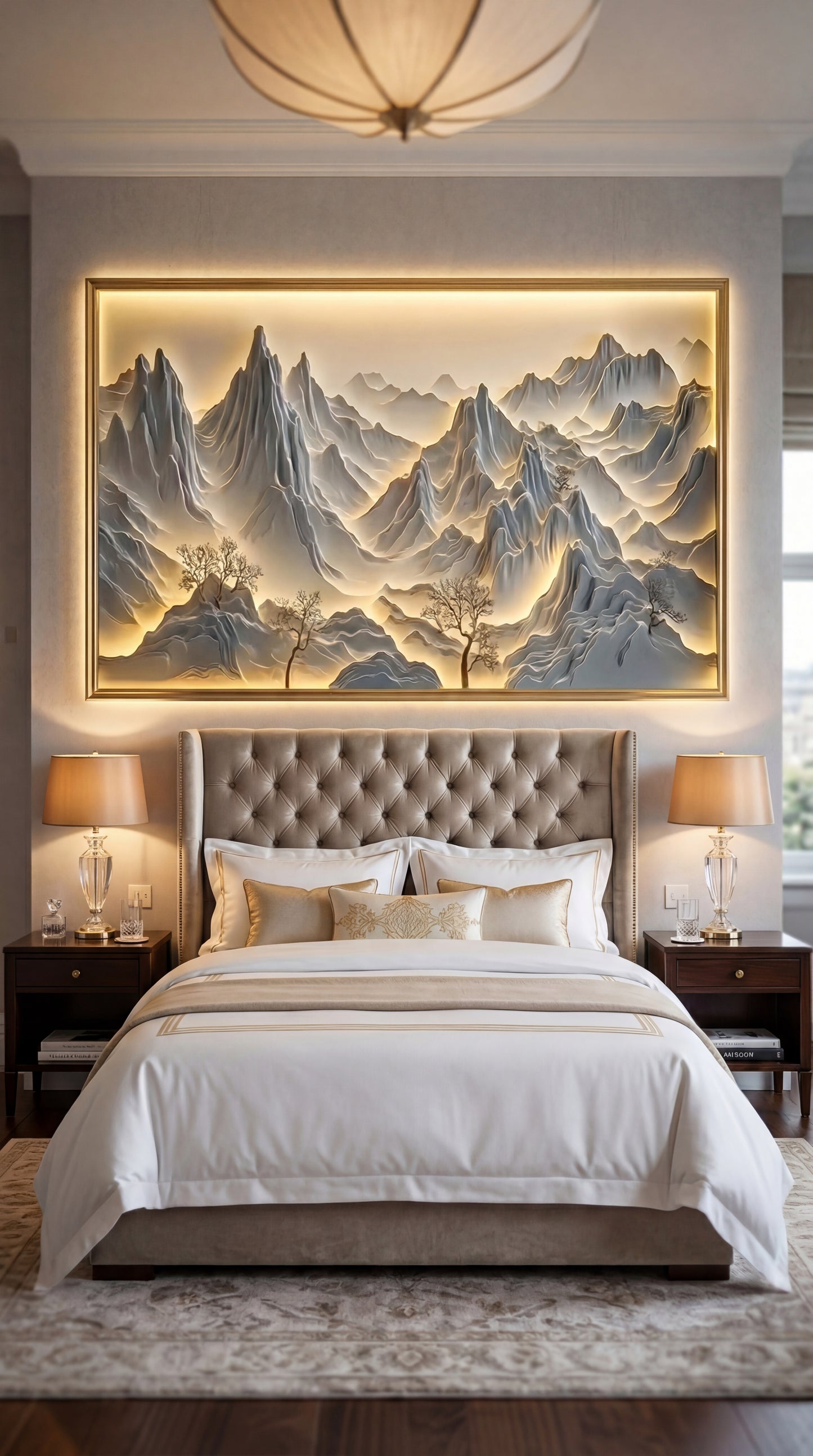 3D Mountain Landscape Wall Art Decor for Modern Home Interiors
