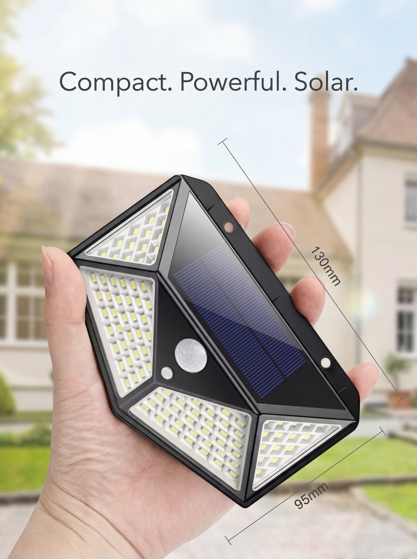 Multifunctional Solar Lamp Outdoor Garden Decoration Solar LED Light Waterproof Sunlight Powered Spotlight with Motion Sensor