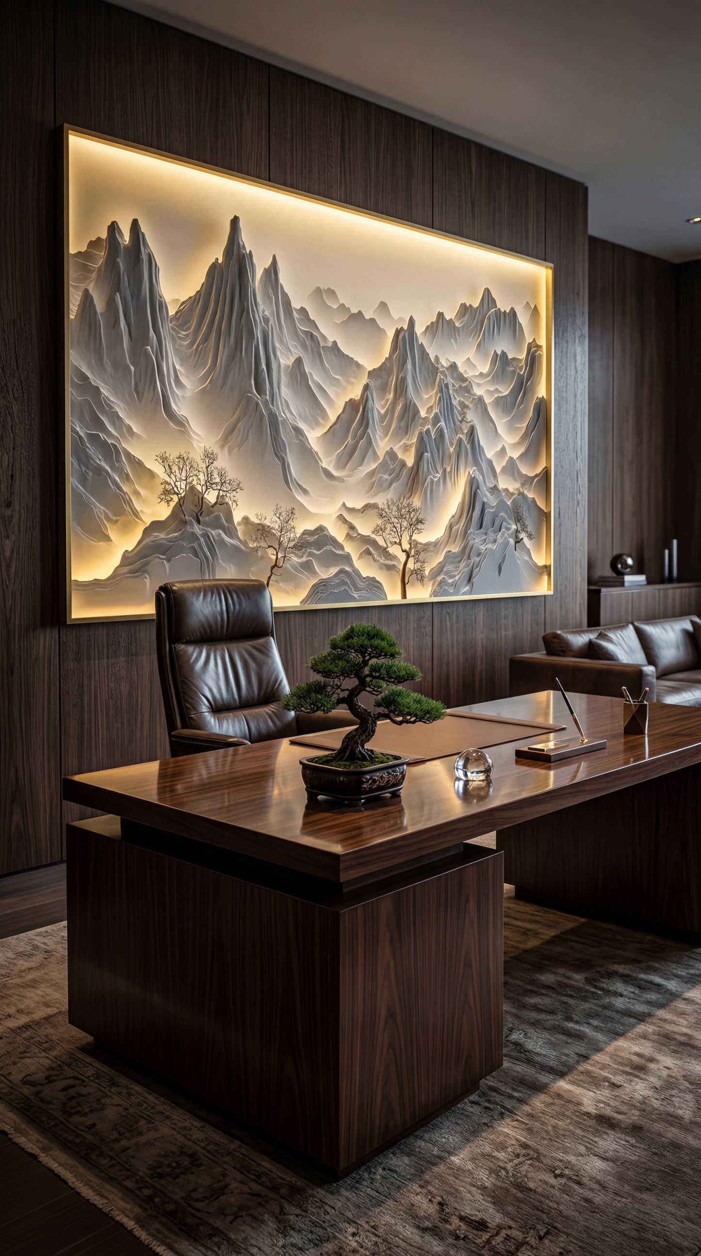 3D Mountain Landscape Wall Art Decor for Modern Home Interiors