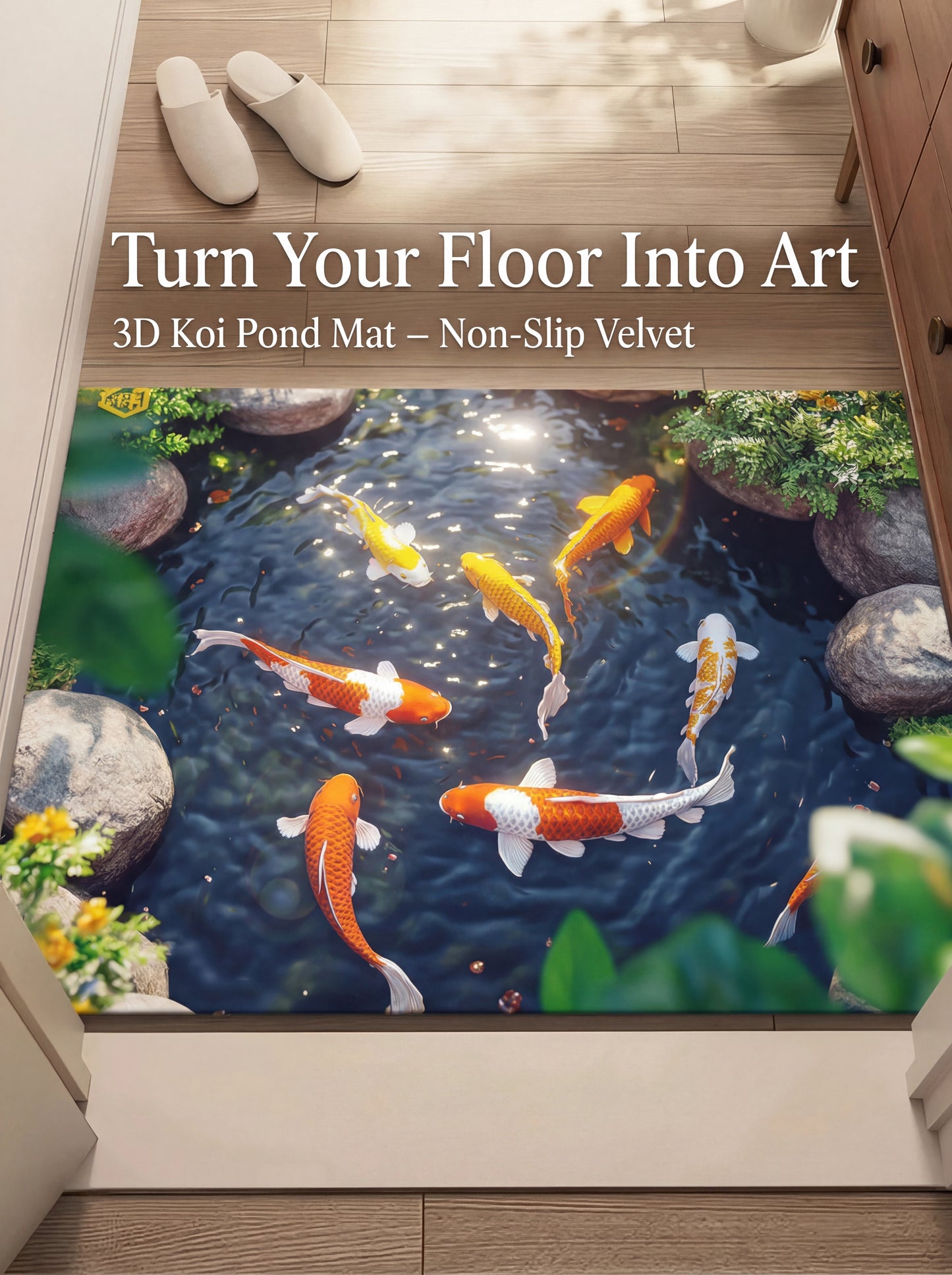 3D Optical Illusion Cat Round Hole Door Mat Daily Home Anti-slip Carpet 2D Flat Living Room Bedroom Bathroom Doorway Decor Rug