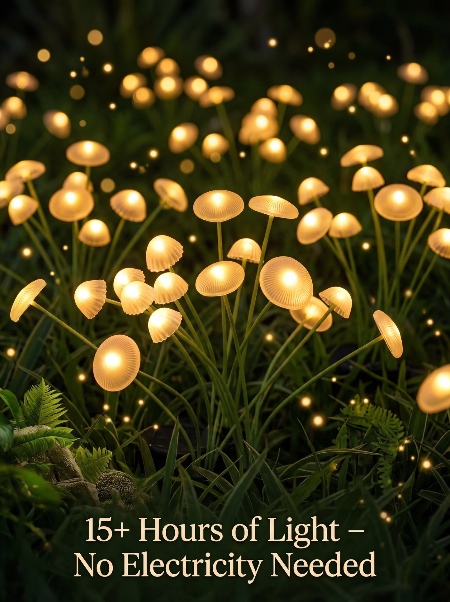 Solar Garden Lights Dual Mode LED Solar Mushroom Lights Waterproof Decor Yard Patio Pathway Jellyfish for Garden Ambiance