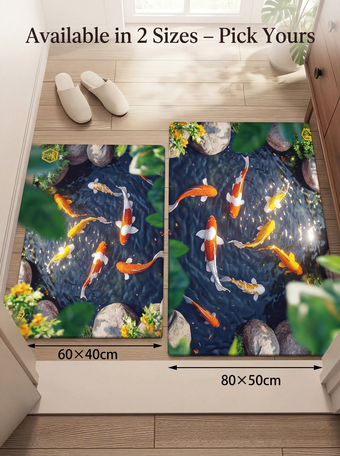 3D Optical Illusion Cat Round Hole Door Mat Daily Home Anti-slip Carpet 2D Flat Living Room Bedroom Bathroom Doorway Decor Rug